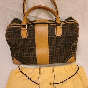 Vintage Fendi Zucca Medium Doctor Bag 100% Authentic